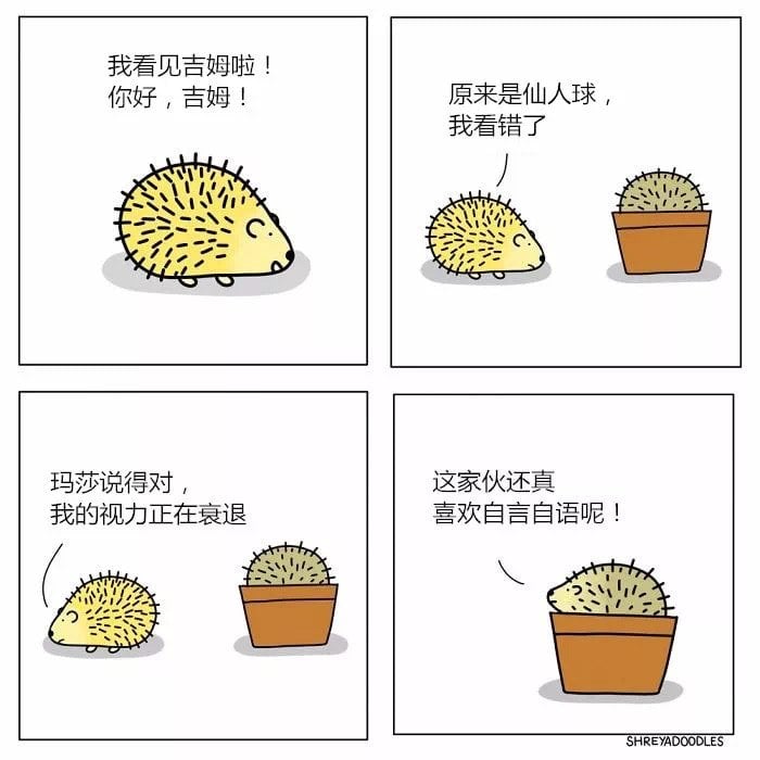 可爱无敌的四格漫画,有点小小的幽默